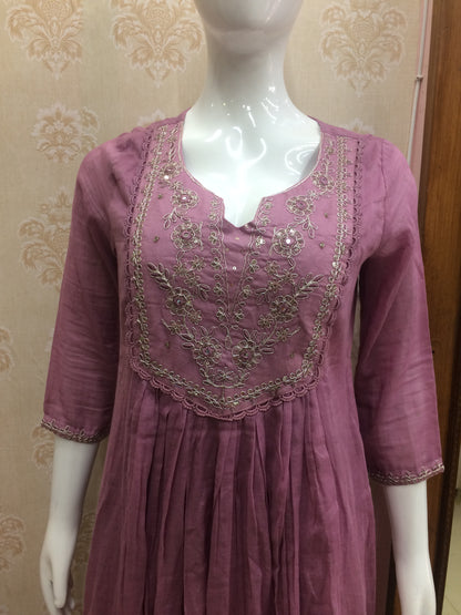 Jaipuri dress - Neck work