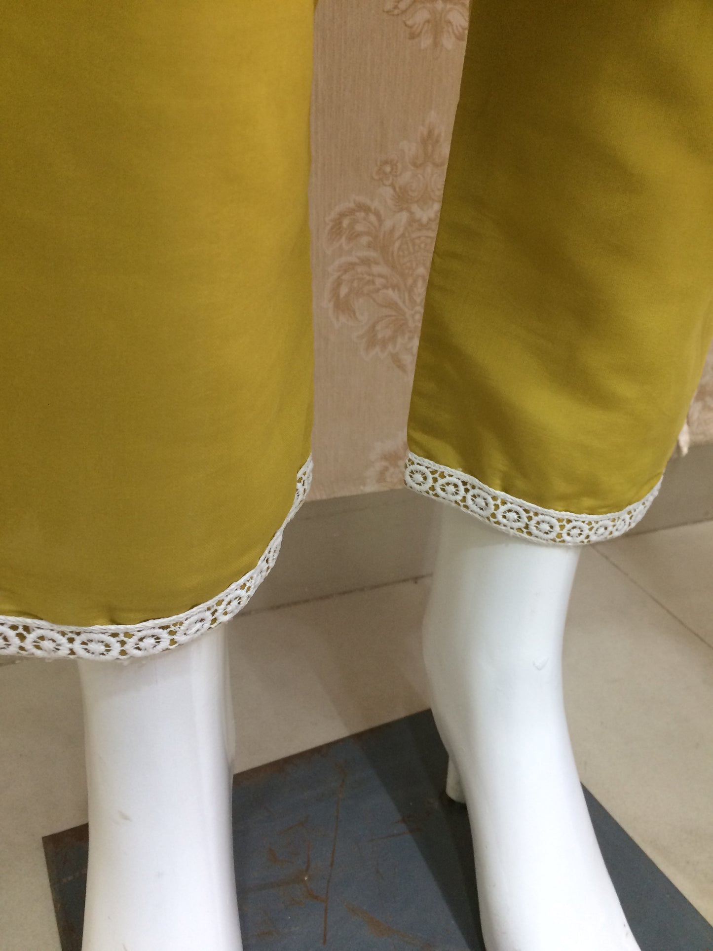 Mustard Yellow Moti Work