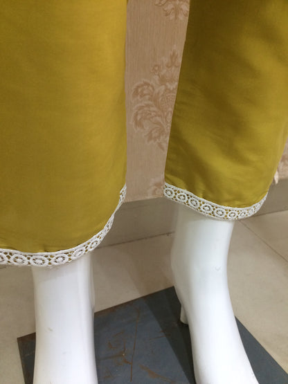 Mustard Yellow Moti Work