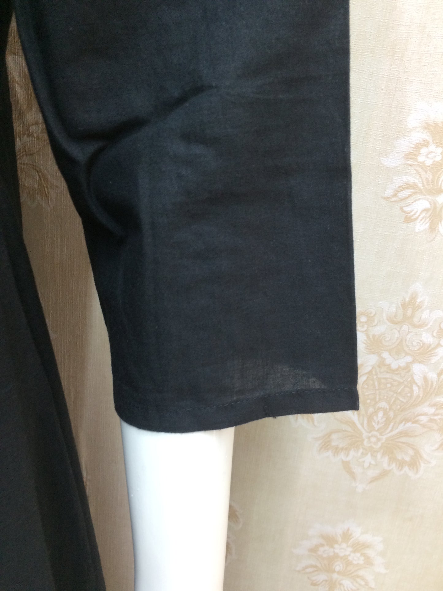 Black Floral Print Kurta Set