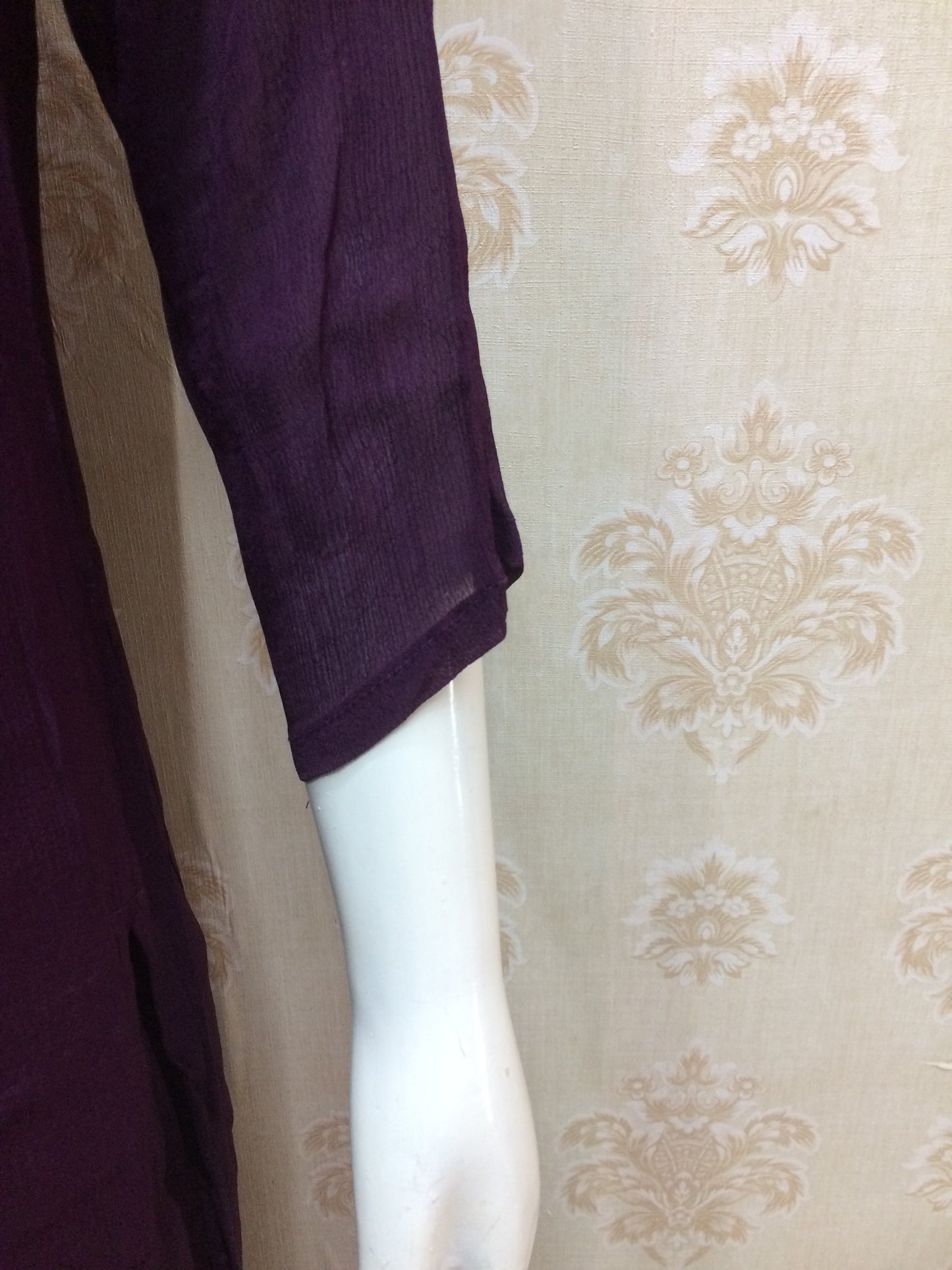 Deep Purple Embroidered Kurta Set