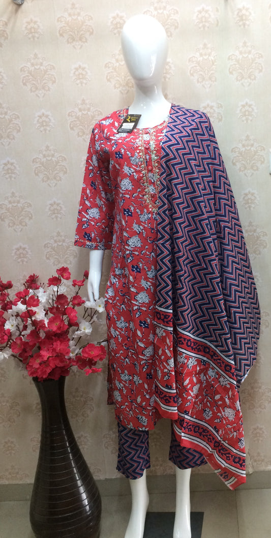 Jaipuri Red &Blue