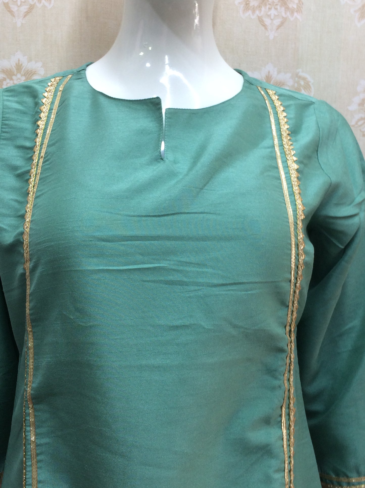 Light Green Cord Set with golden touch
