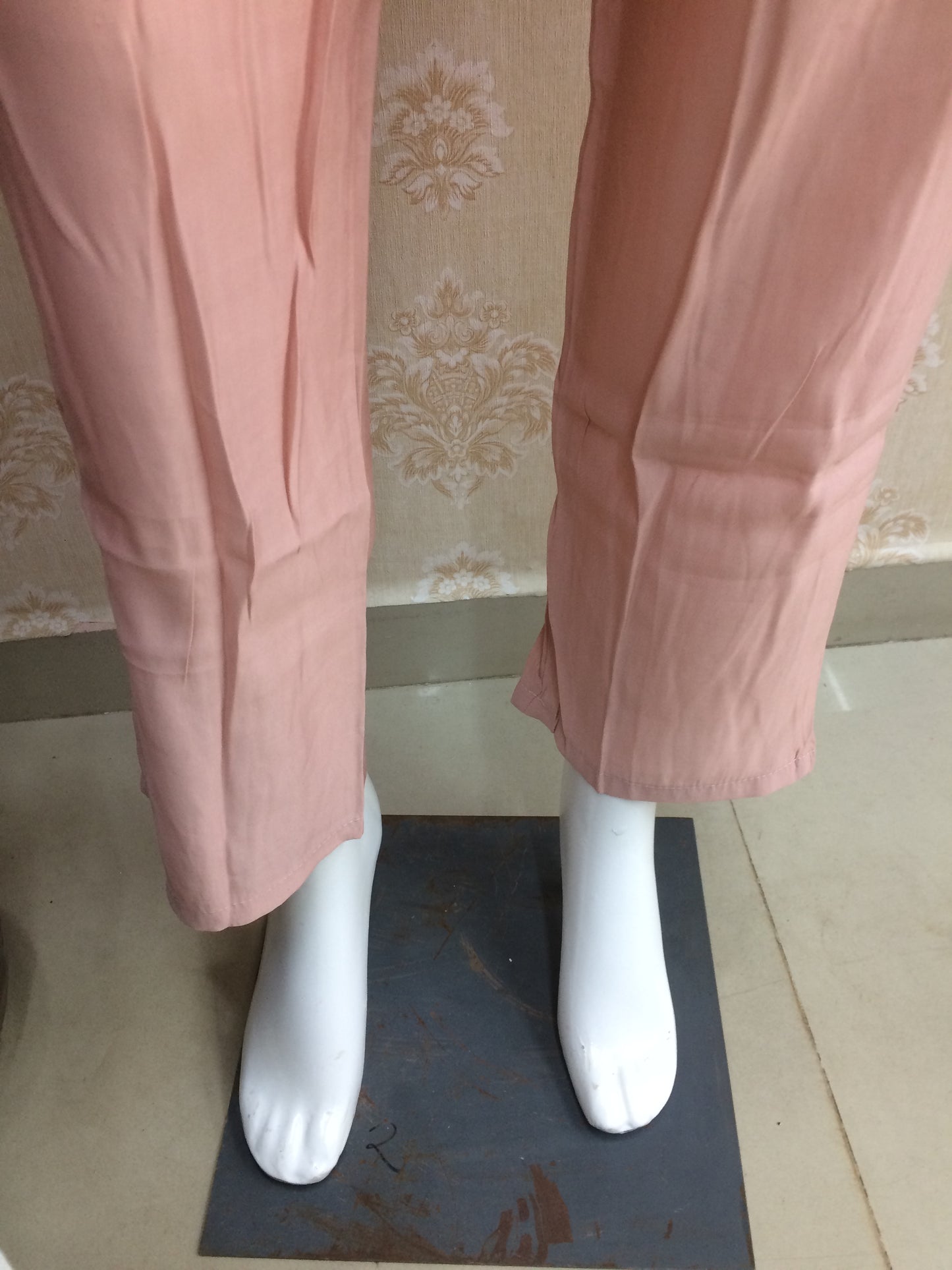 peach Cord Set with Moti Work