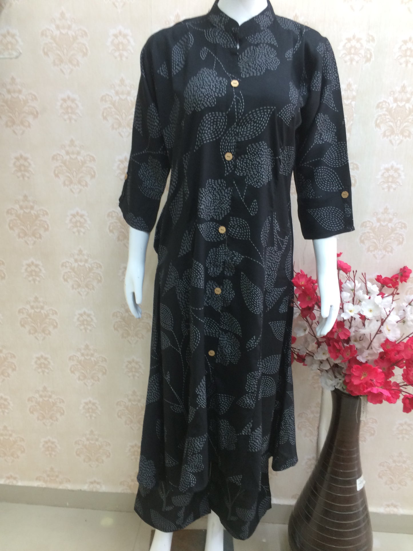 Black And White Rayon Cord Set