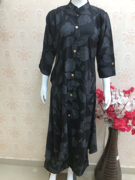 Black And White Rayon Cord Set