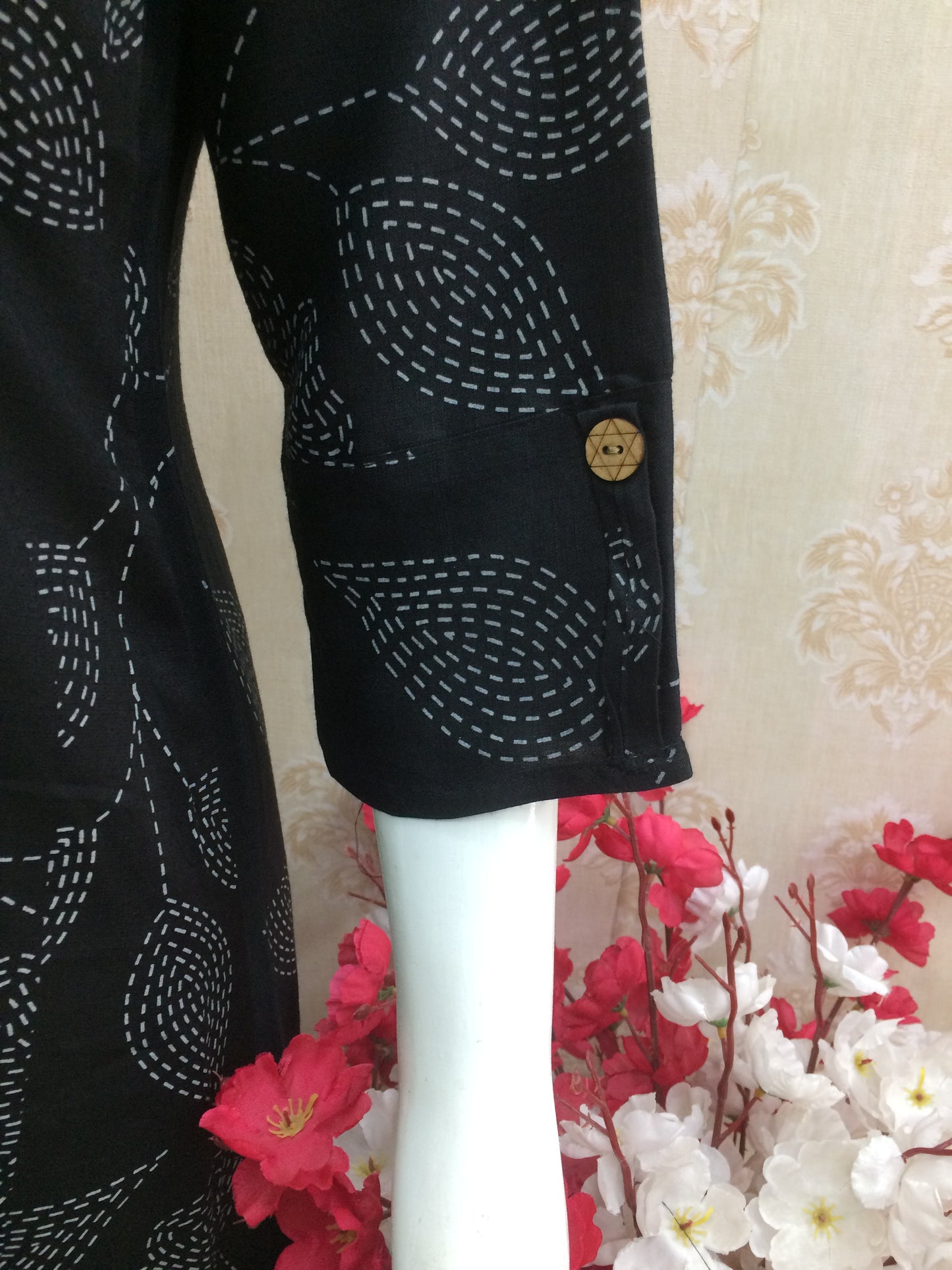 Black And White Rayon Cord Set