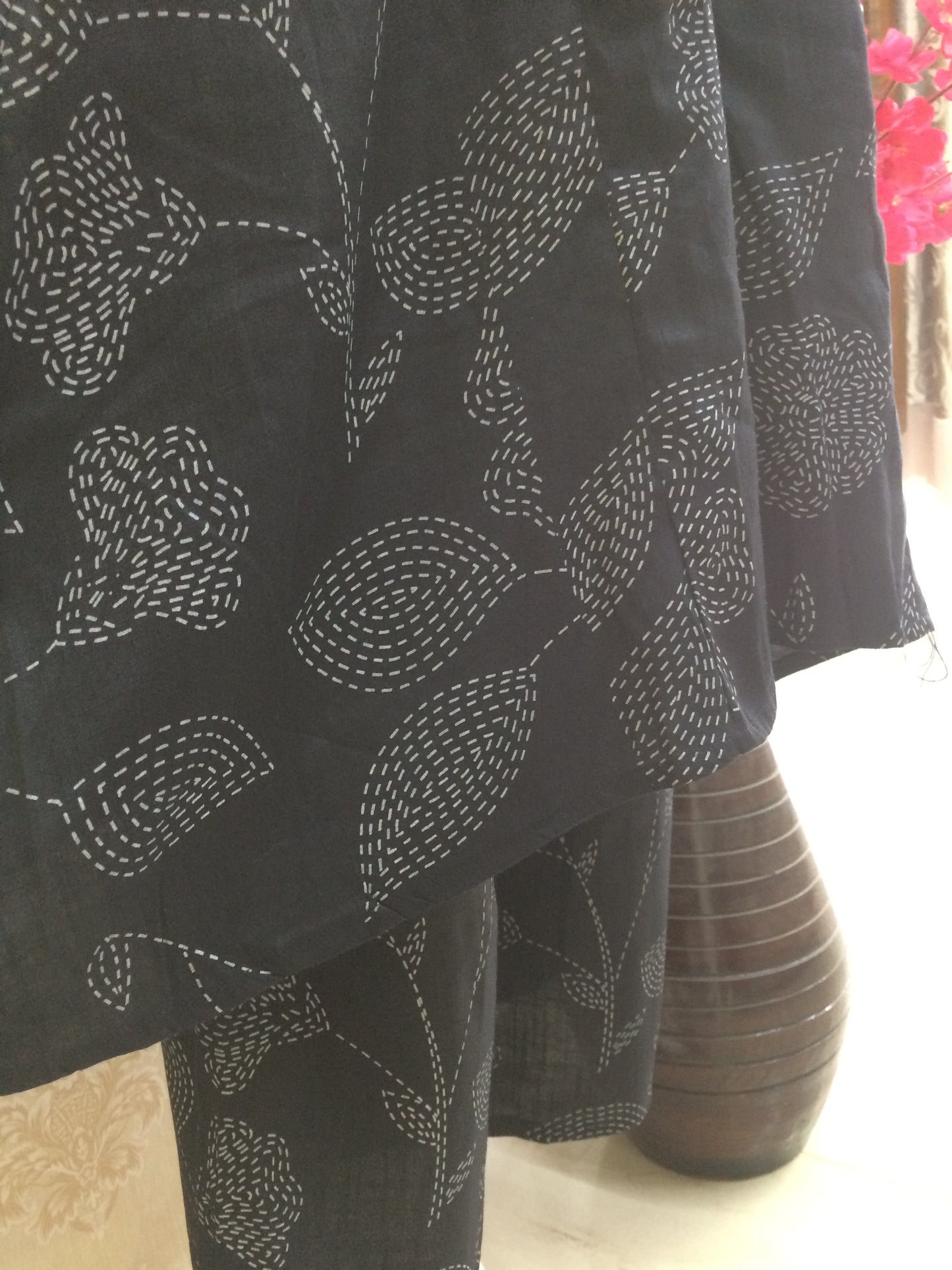 Black And White Rayon Cord Set