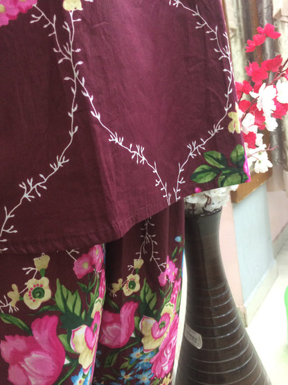 Deeptex maroon co-ord set