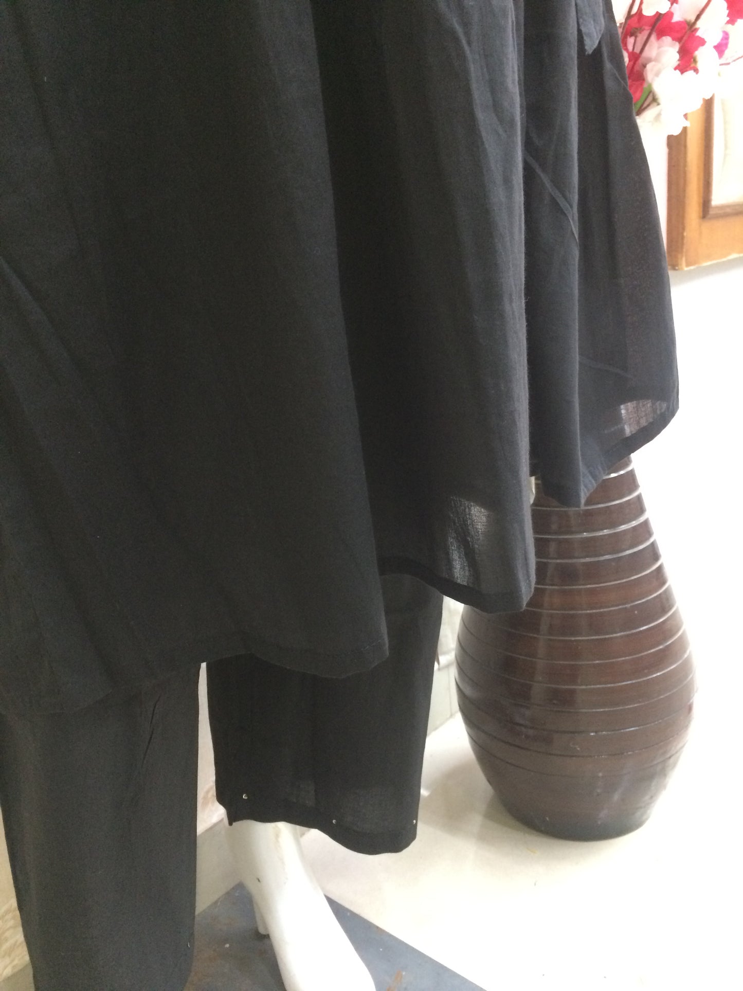 Angrakha black Mul Cotton