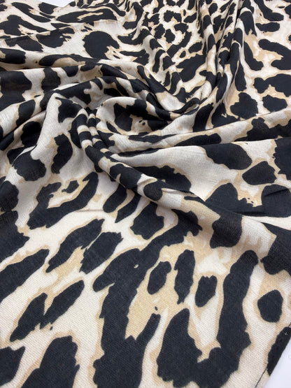 Luxury Leopard Print Scarf Baige