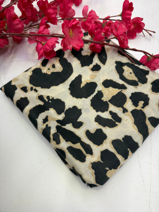Luxury Leopard Print Scarf Baige