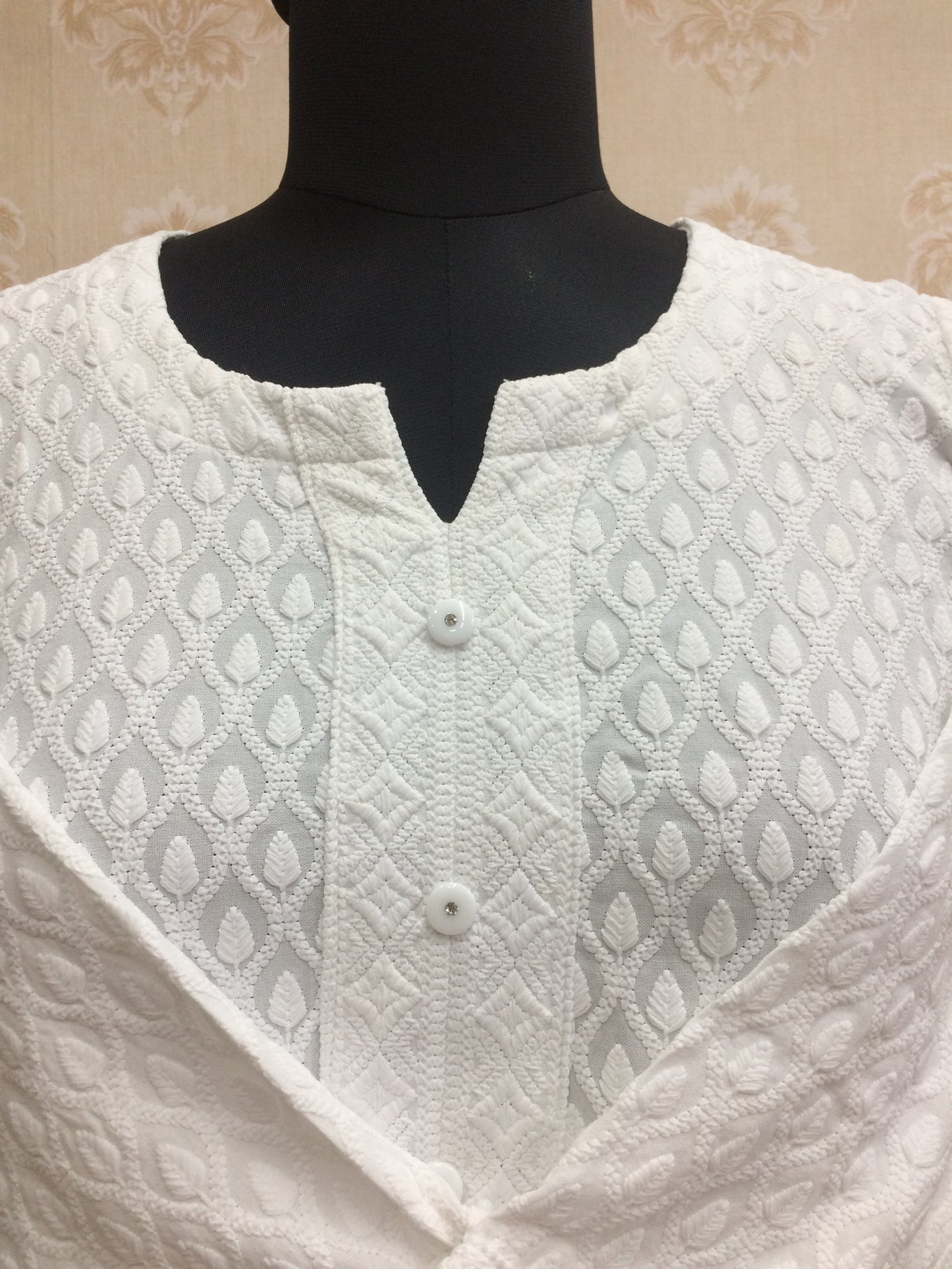 Makai chicken white kurti