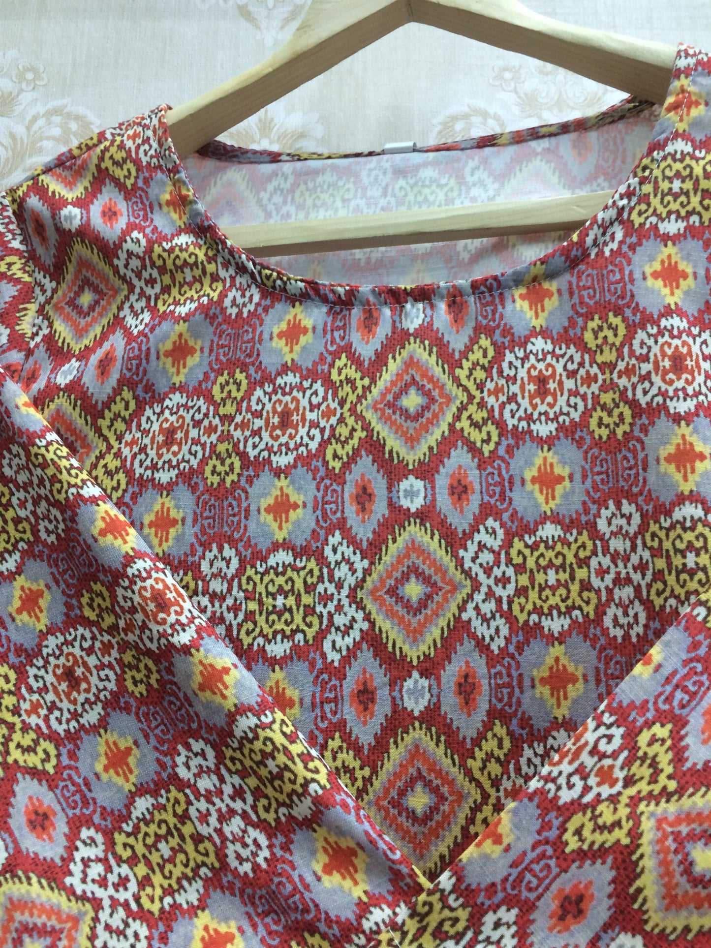 Aks printed peach kurti
