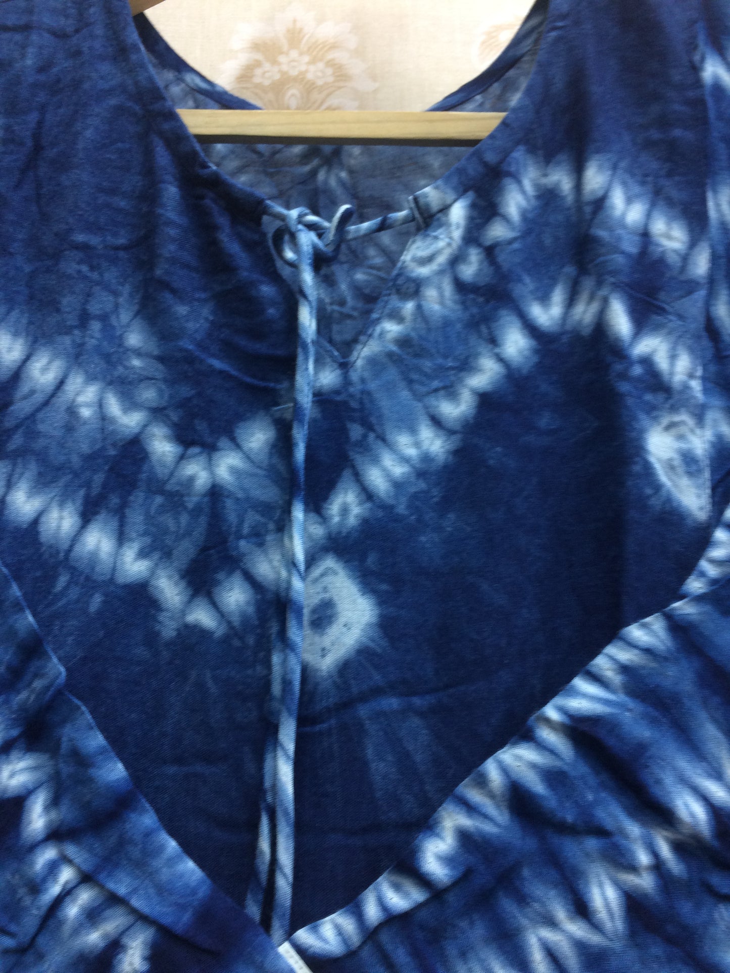 Anok - blue long tie die kurti