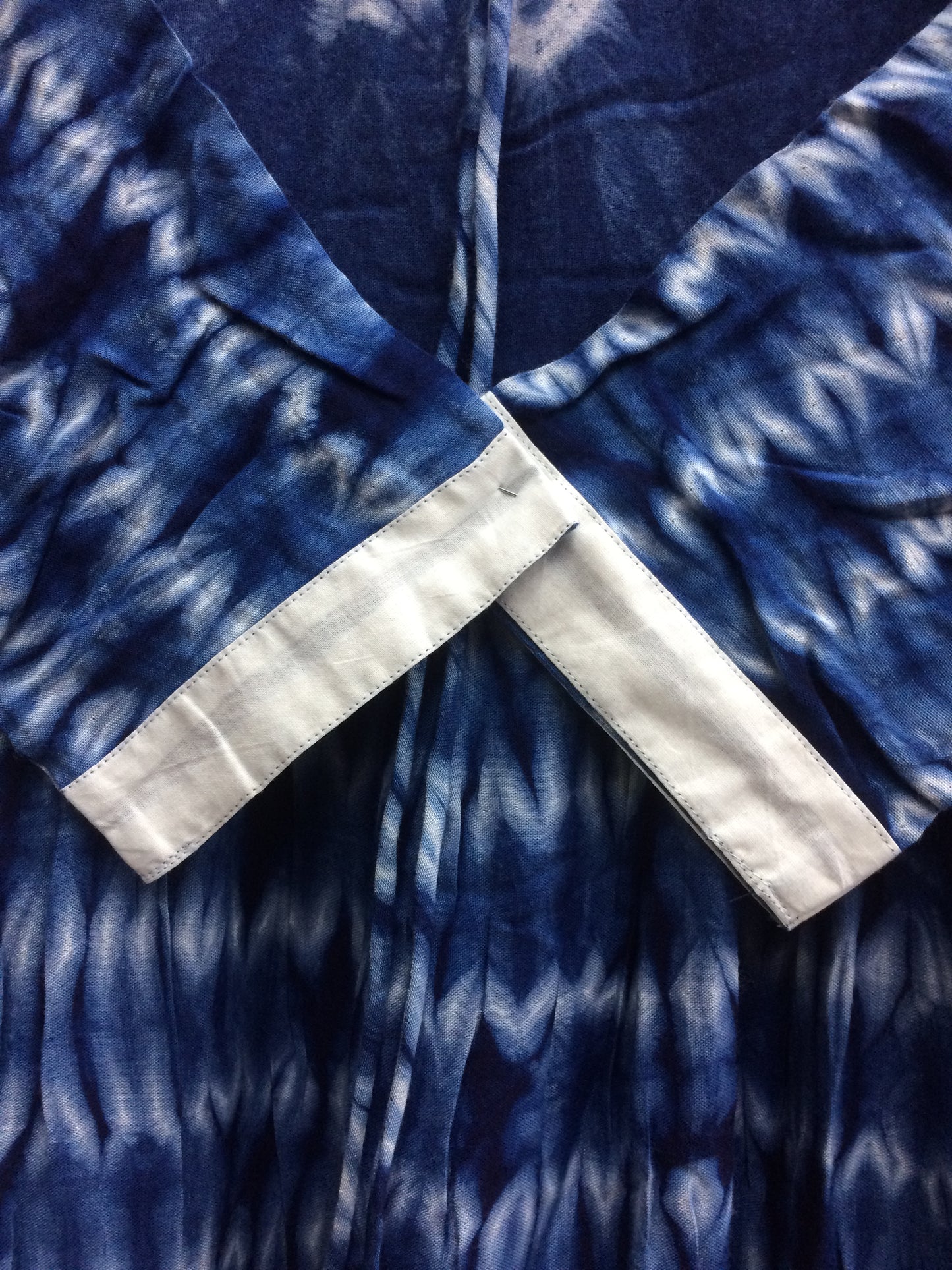 Anok - blue long tie die kurti