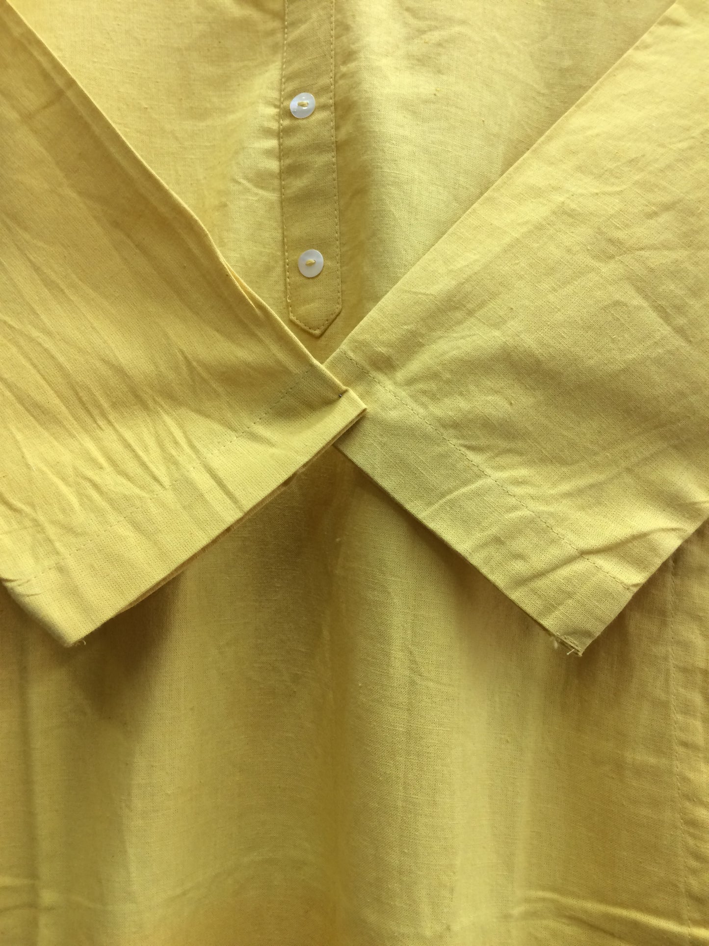 Saada plain kurti  yellow and purple