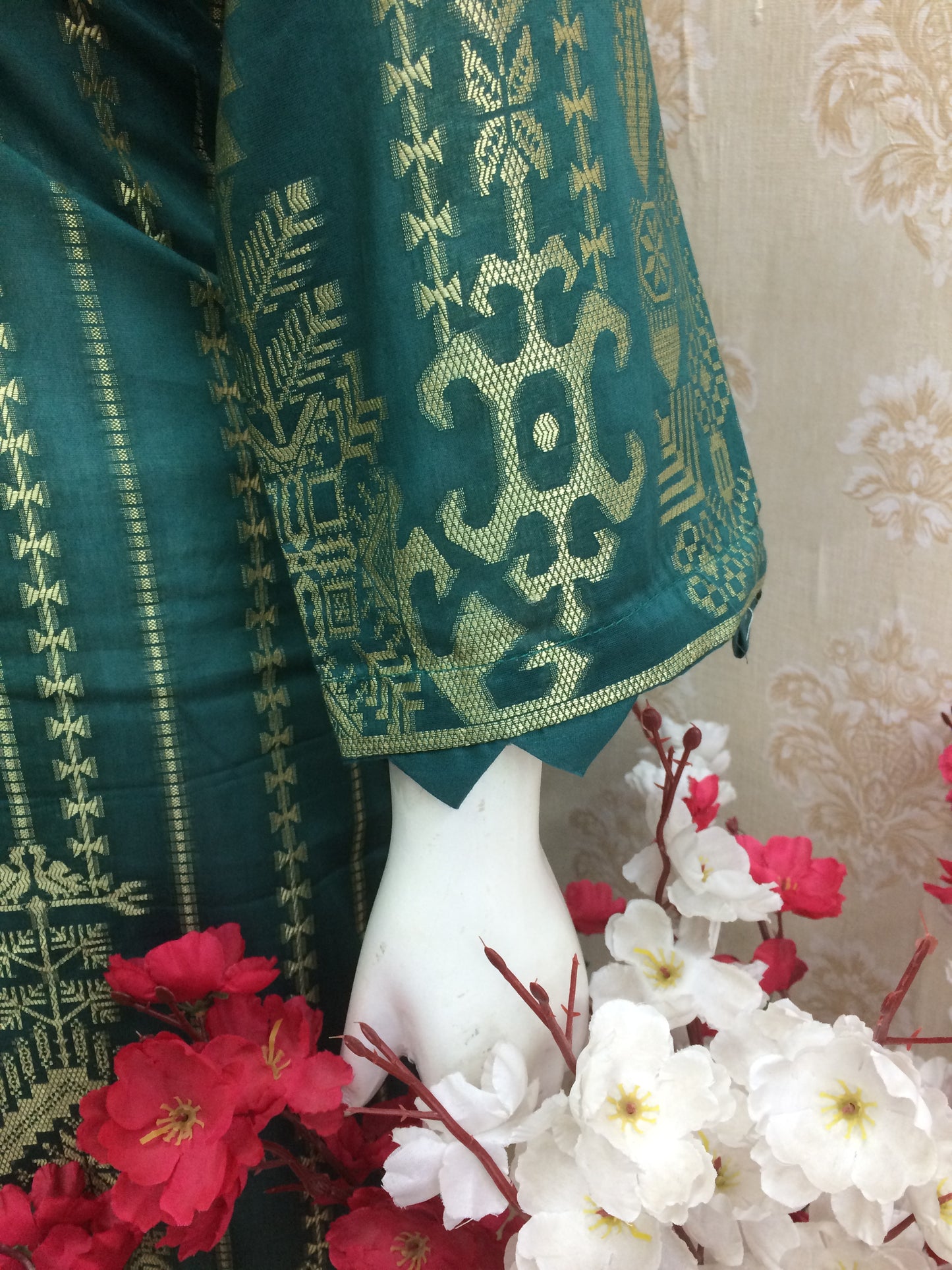 Saphron 2 pcs set green white