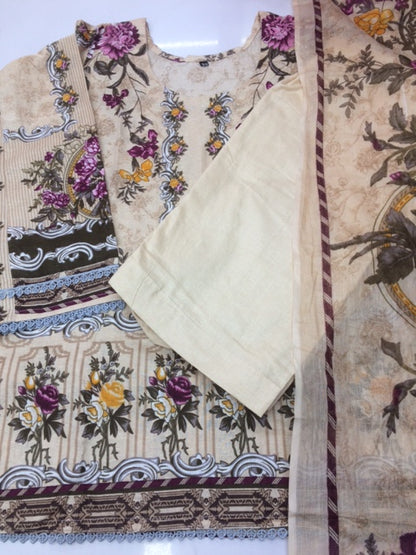 Pakistani dress cream color