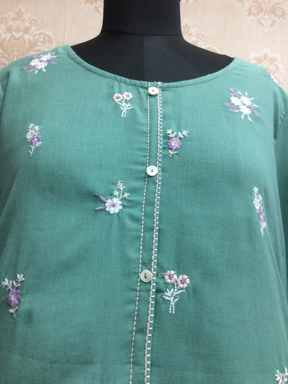 W-mint green short kurti