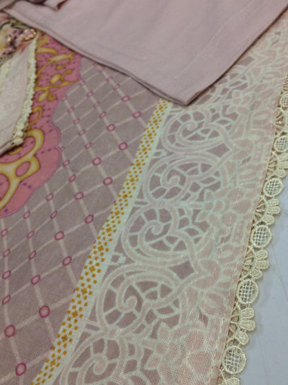 Pakistani style dress pink yellow