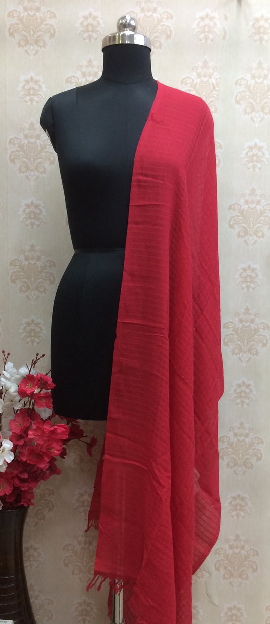 red dupatta small checked