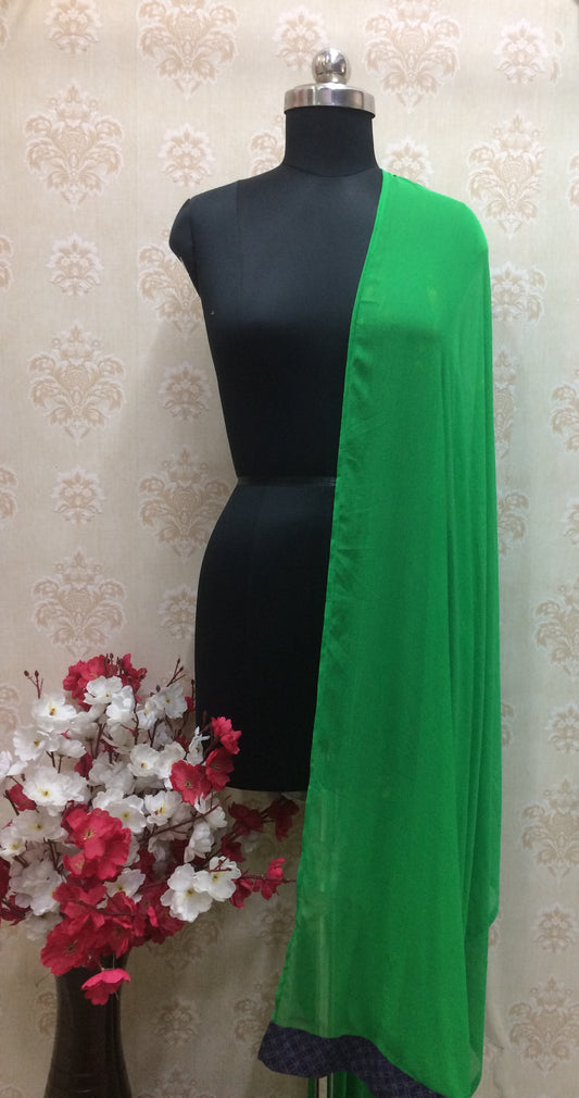 Pop of Color with the Vibrant Parrot Green Dupatta