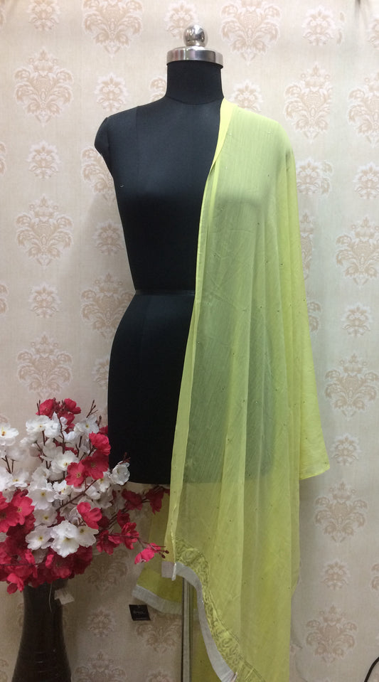 Brighten Your Look with the Festive Lemon Yellow Dupatta