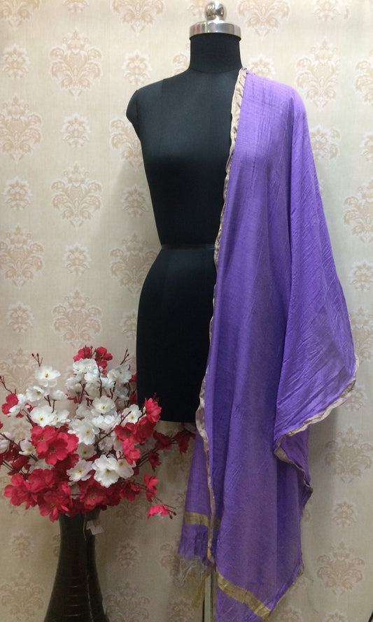 Purple and Orange Shaded Ombre Dupatta