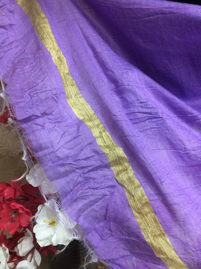 Purple and Orange Shaded Ombre Dupatta