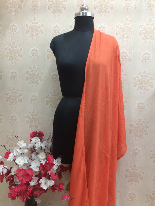 Tangy Orange Viscose Rayon Stole