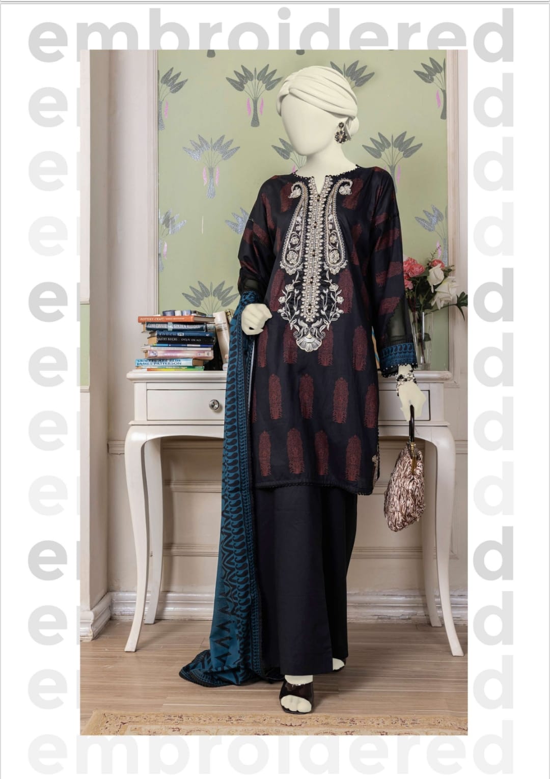 J. 3 pcs suit set blue