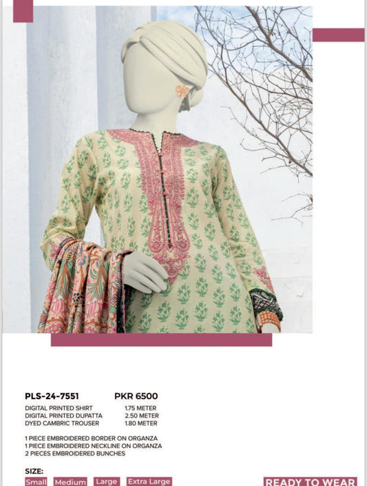 J. 3psc suit set green pink