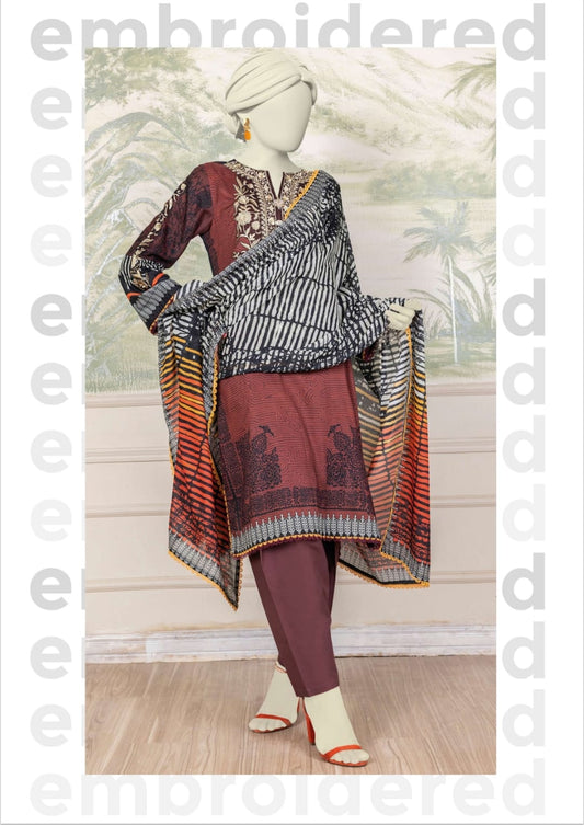 J. 3 pcs suit set brown