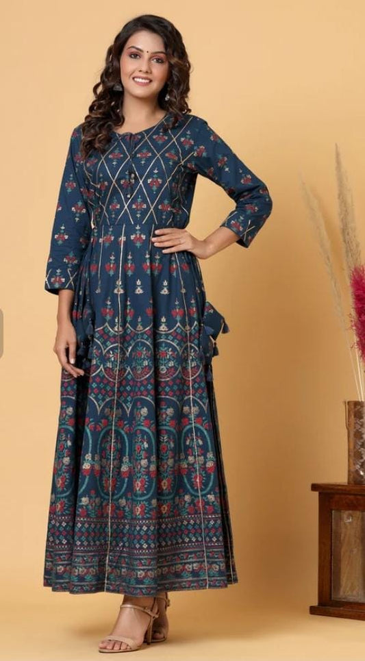 Printed Rayon Foil Print Kurta