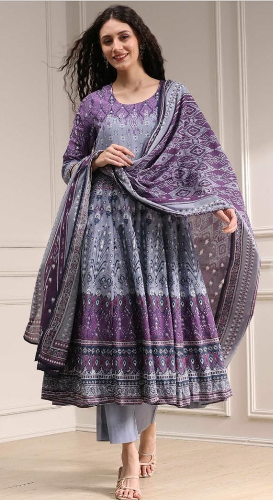 BIBA lilac anarkali set