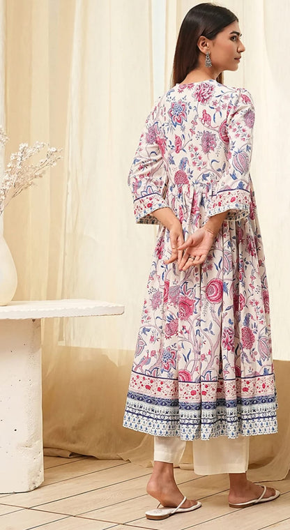 BIBA- alia cut style pink and off white
