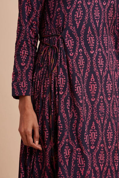 Folksong navy blue and pink kurti