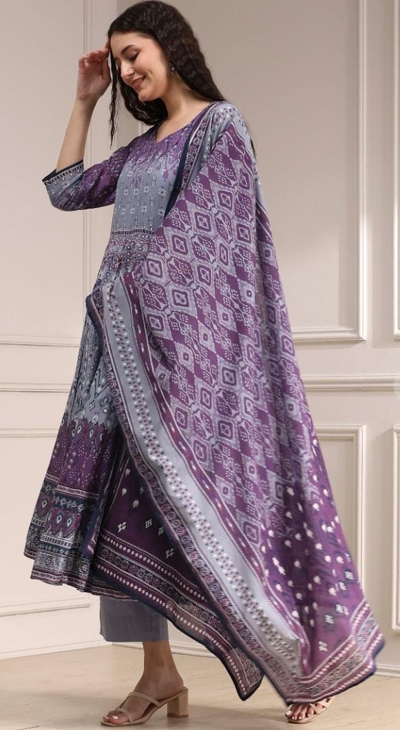 BIBA lilac anarkali set