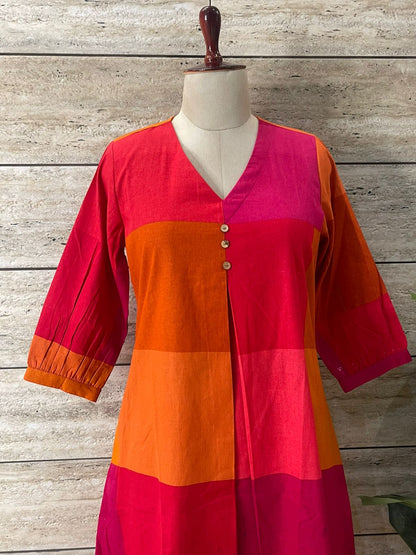Cotton flex A-line single kurti