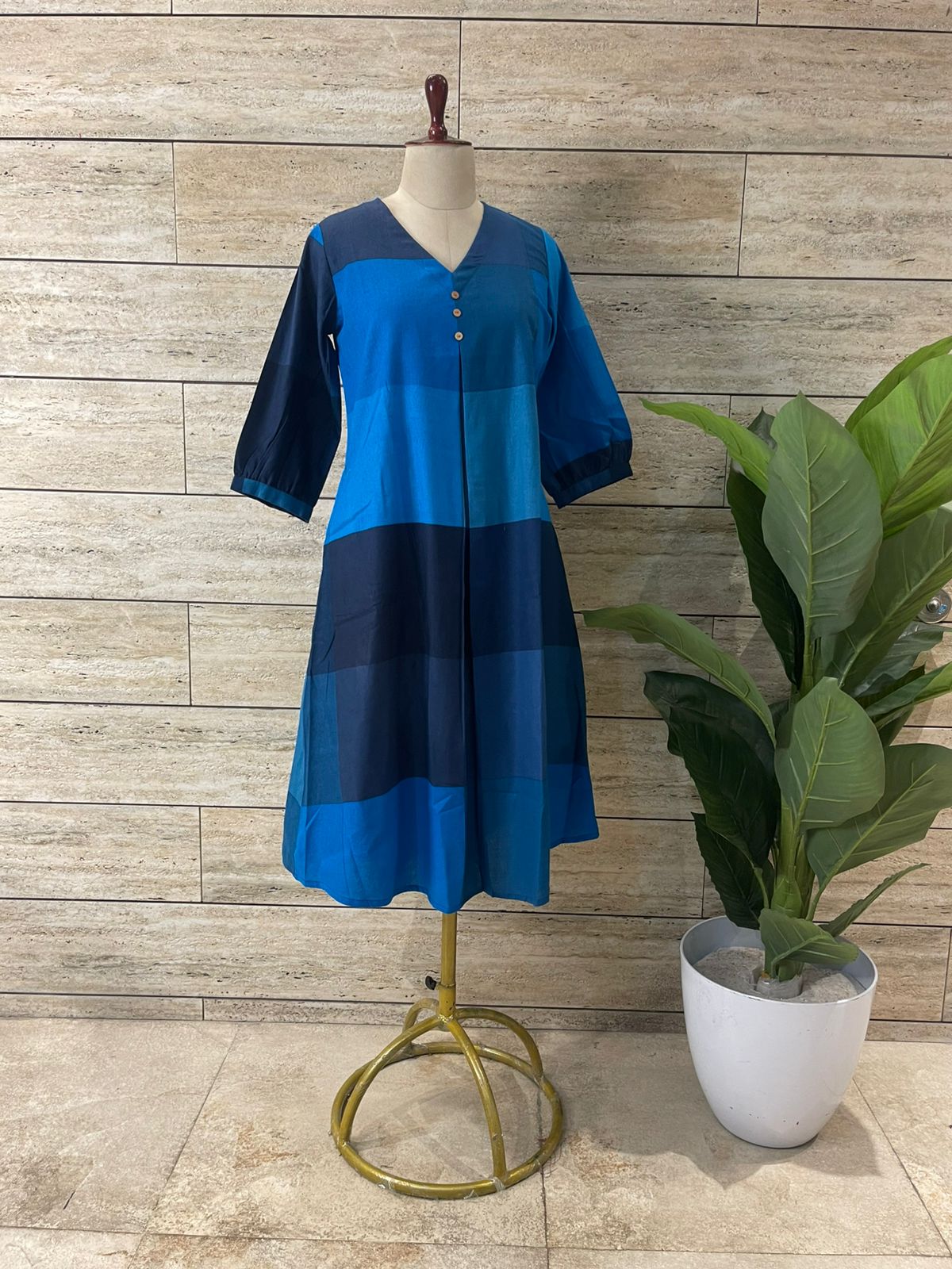 Cotton flex A-line single kurti