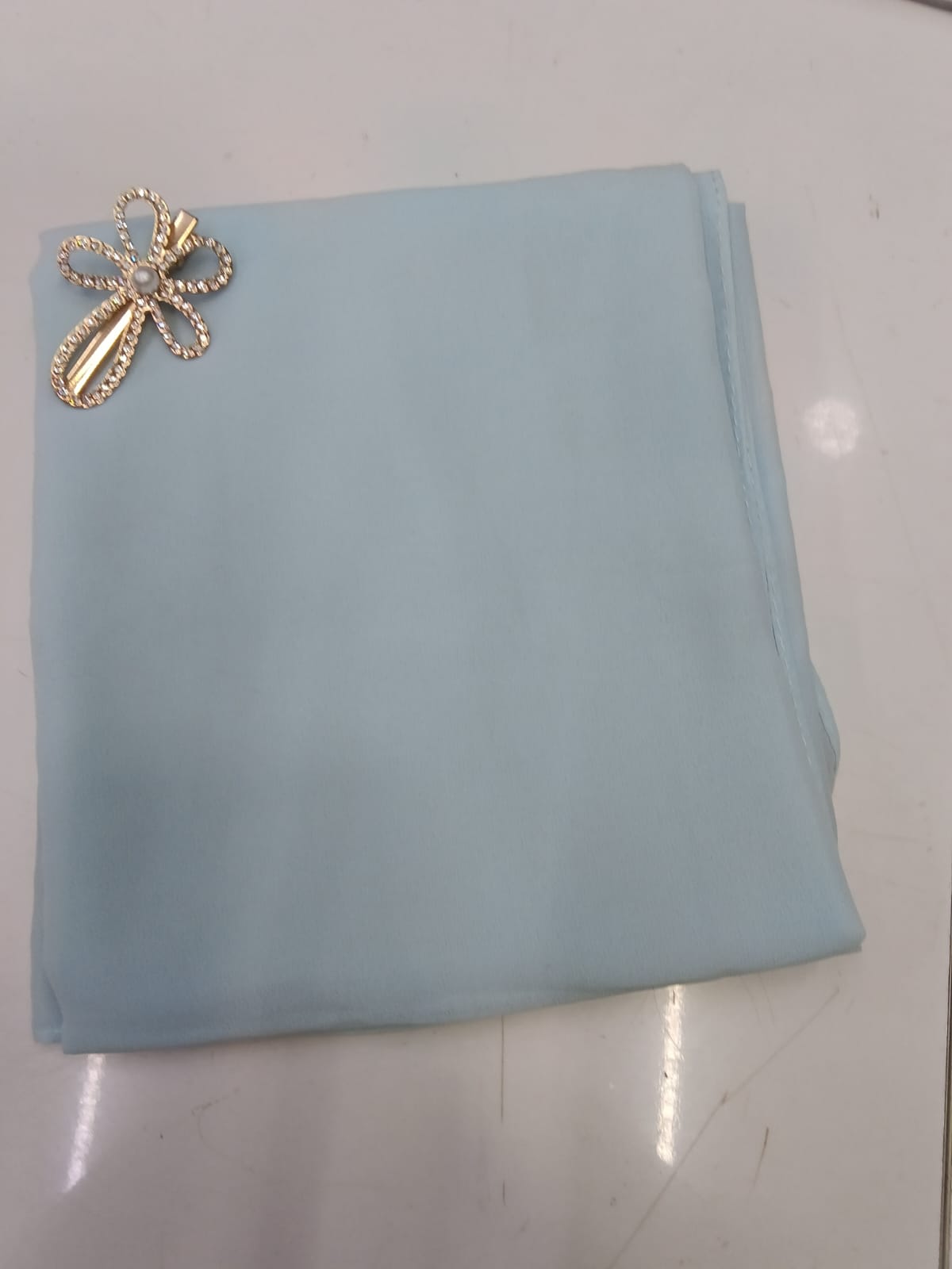 Premium Ice blue Chiffon Hijab