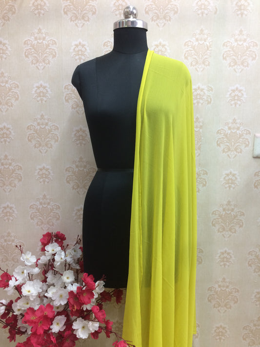 Lime Green Chiffon Dupatta