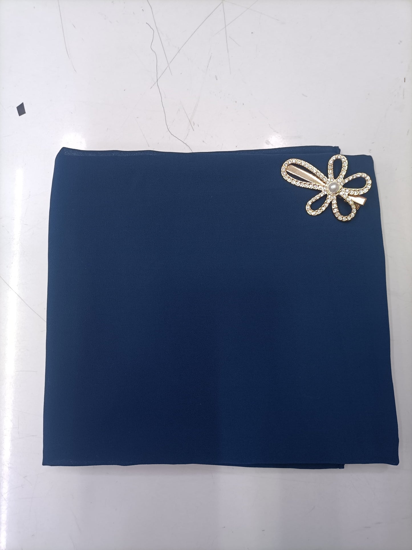 Premium Prussian Blue Chiffon Hijab
