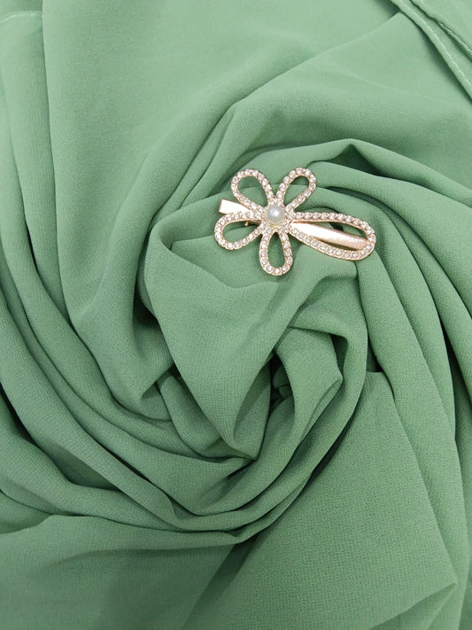 Premium  Dusty Mint Chiffon Hijab