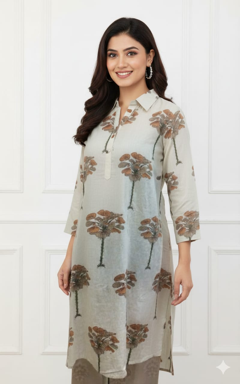 Block Print Cotton Kurti