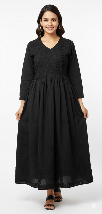 Lucknowi gown shaded