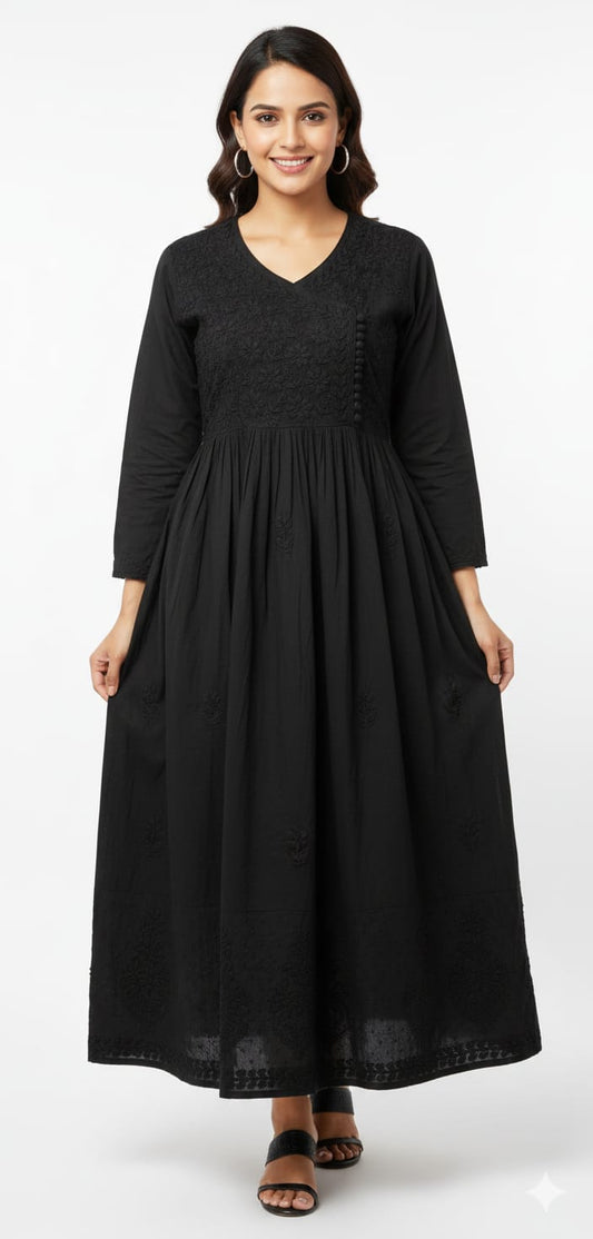 Lucknowi gown shaded