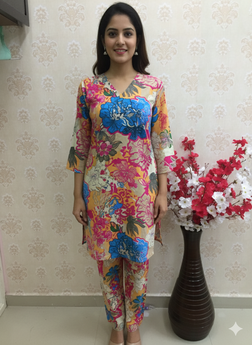 Deeptex multicolour co-ord set