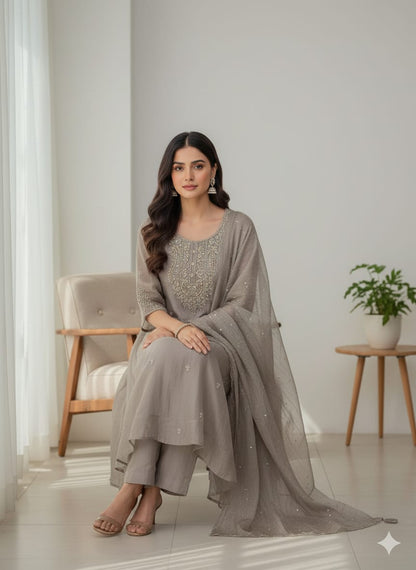 Luxurious Flowy Anarkali Kurta Set